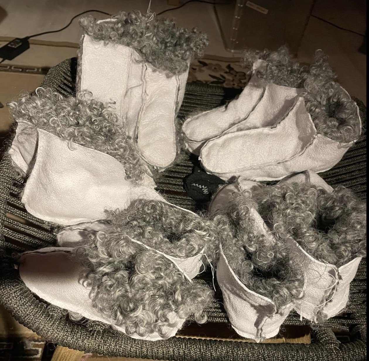 Handmade wool slippers
